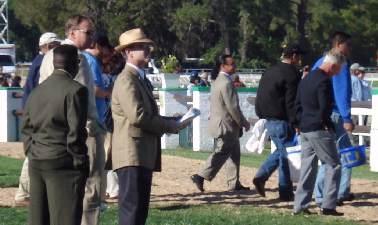 Radio host Steve Byk in the paddock