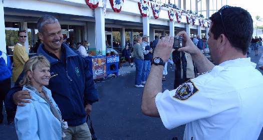 Julie Krone poses for a photo