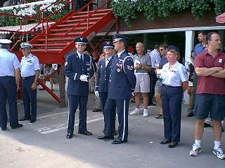 Servicemen and women on track