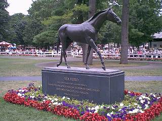 Sea Hero statue in paddock