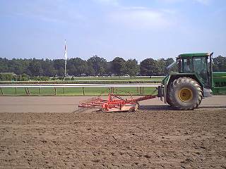 tractor sealing the track