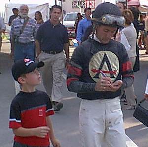 Bailey signs an autograph