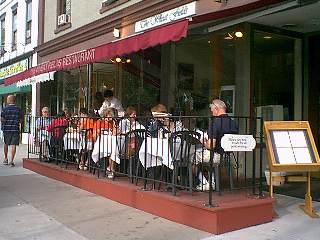 Outside dining on Broadway