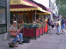 Sidewalk minstrel