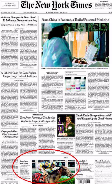 the new york times front page. the new york times front page.