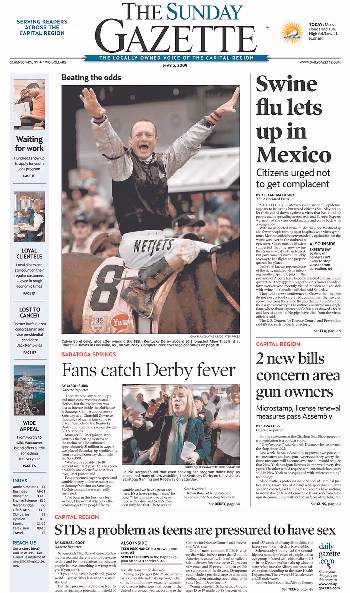 Daily Gazette, New York, front page, 5/03/09