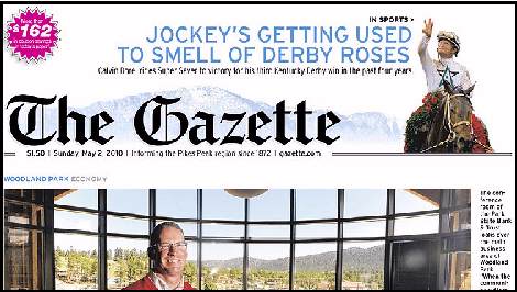 the Gazette/Colorado, front page, 5/02/10