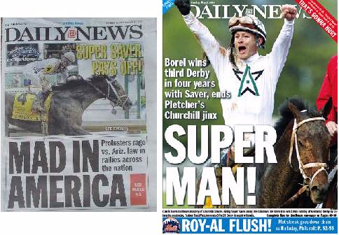 New York Daily News, front page, 5/02/10